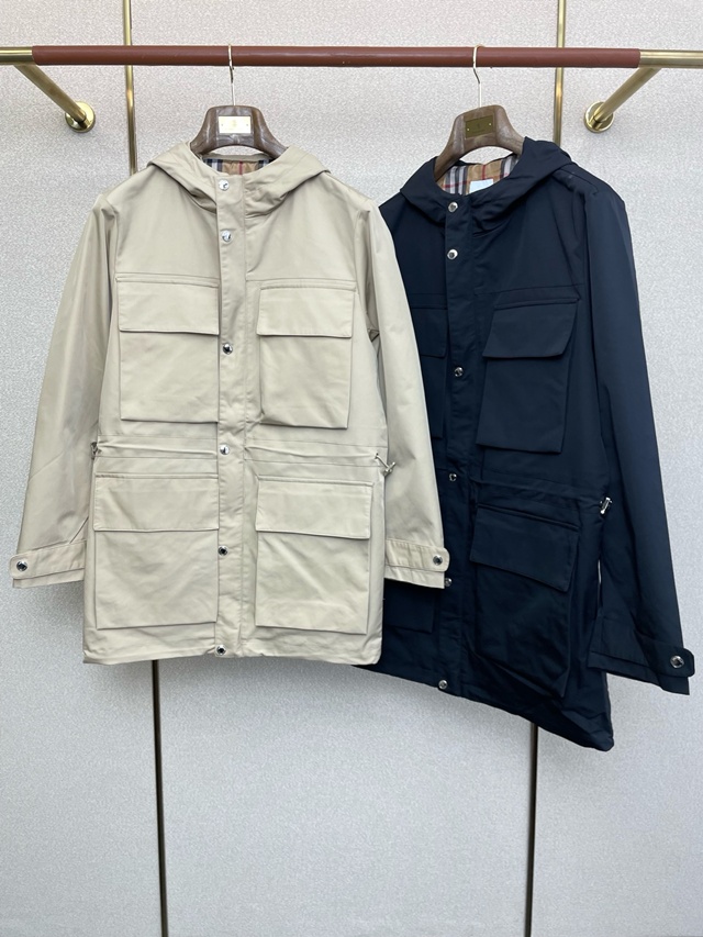 버버리 후드 재킷 집업 점퍼 2칼라