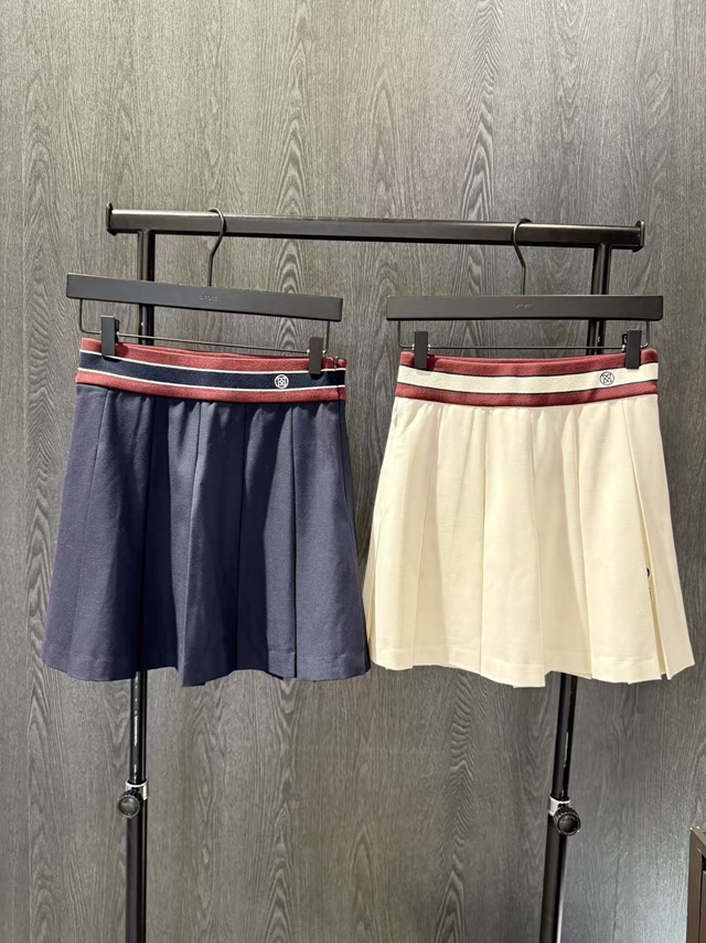 지포어 여성 플리츠 스커트 2칼라