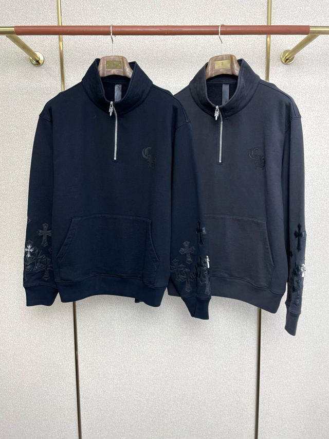 크롬하츠 하프집업 기모 긴팔티 2칼라