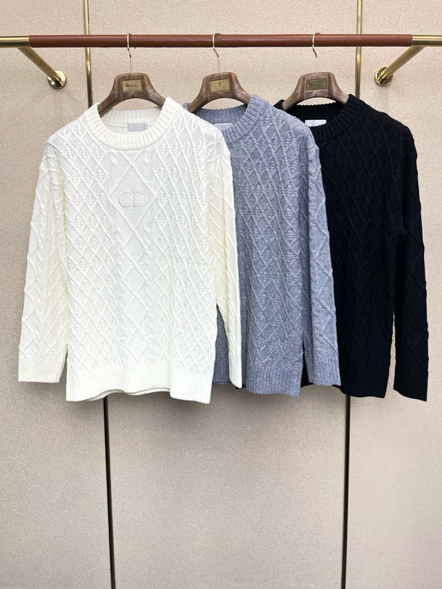 디올 CD 크루넥 니트 스웨터 3칼라