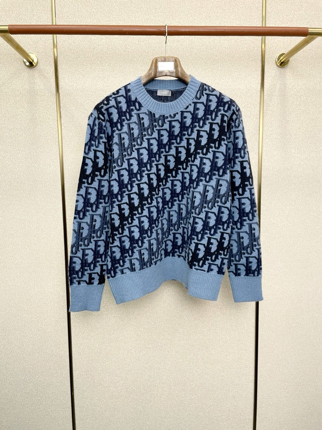 디올 오블리크 크루넥 니트 스웨터