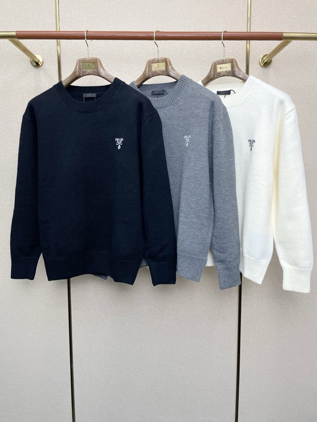 프라다 밀라노 크루넥 니트 스웨터 3칼라