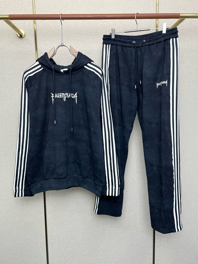 발렌시아가 트레이닝복 후드티 + 트랙 팬츠 밴딩 바지 세트
