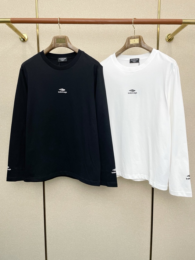 발렌시아가 라운드 긴팔티 2칼라