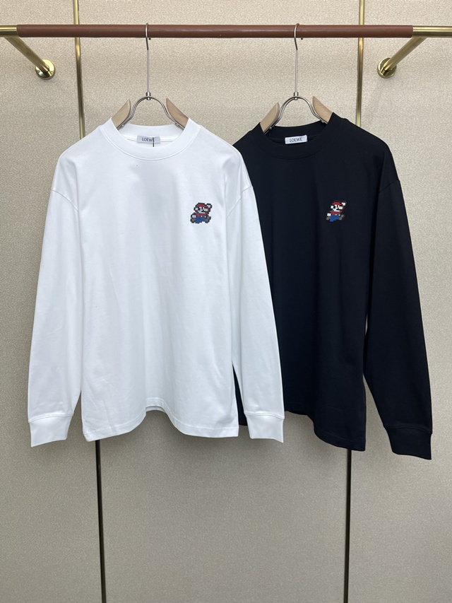 로에베 슈퍼 마리오 라운드 긴팔티 2칼라