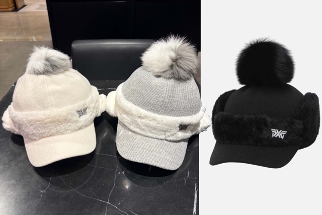 PXG 여성 겨울 털 모자 3칼라