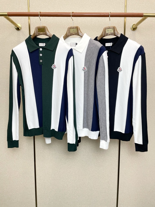 몽클레어 폴로 카라 니트 3칼라