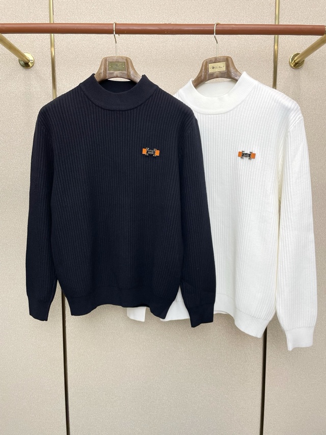 에르메스 라운드 니트 스웨터 2칼라