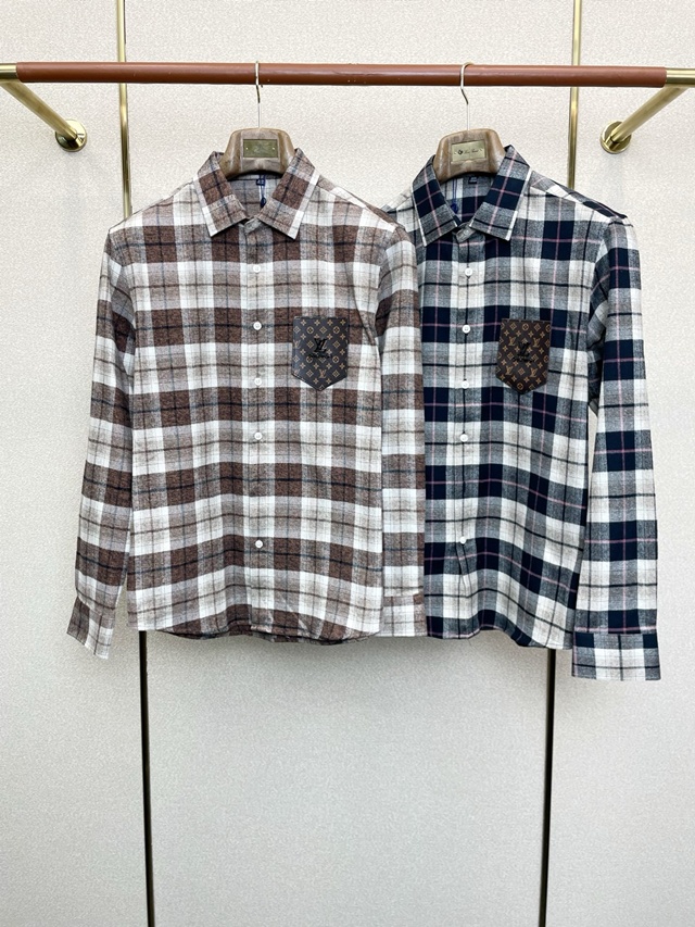 루이비통 체크 셔츠 남방 2칼라