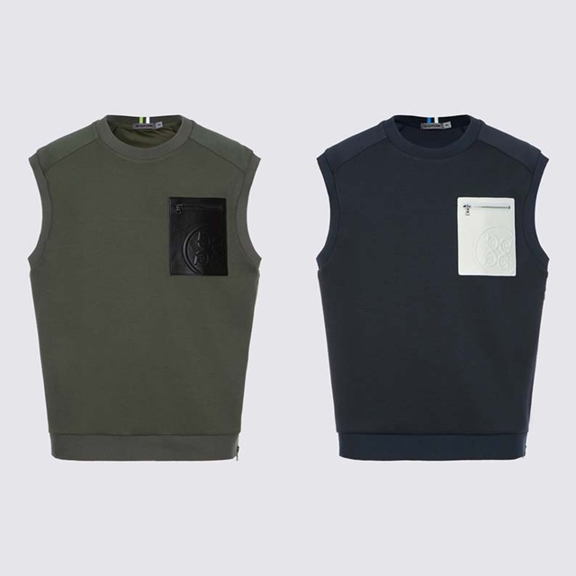 지포어 우븐 하이브리드 남성 베스트 조끼 2칼라