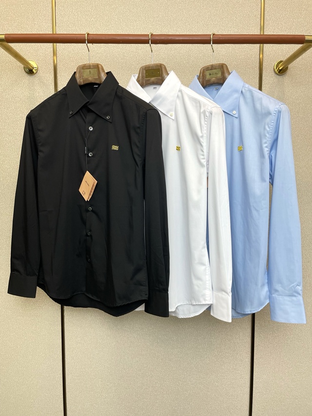 미우미우 포플린 셔츠 3칼라