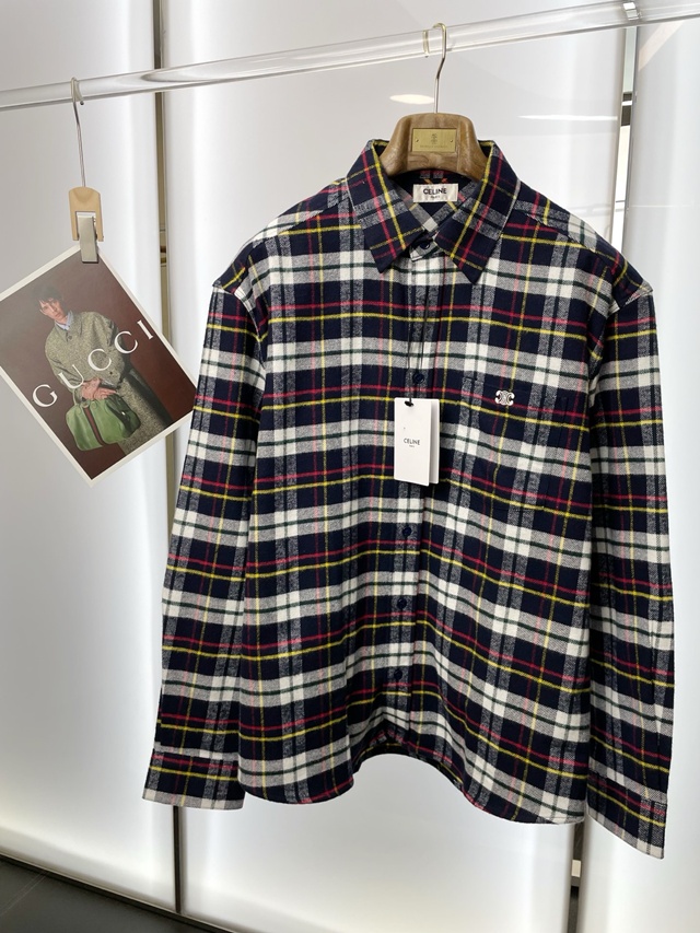 셀린느 체크 셔츠 남방