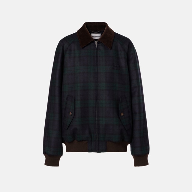 미우미우 트월 블루종 집업 재킷 점퍼