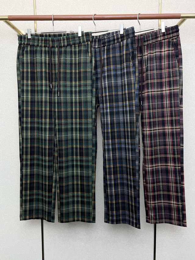 로로피아나 체크 밴딩 바지 팬츠 3칼라