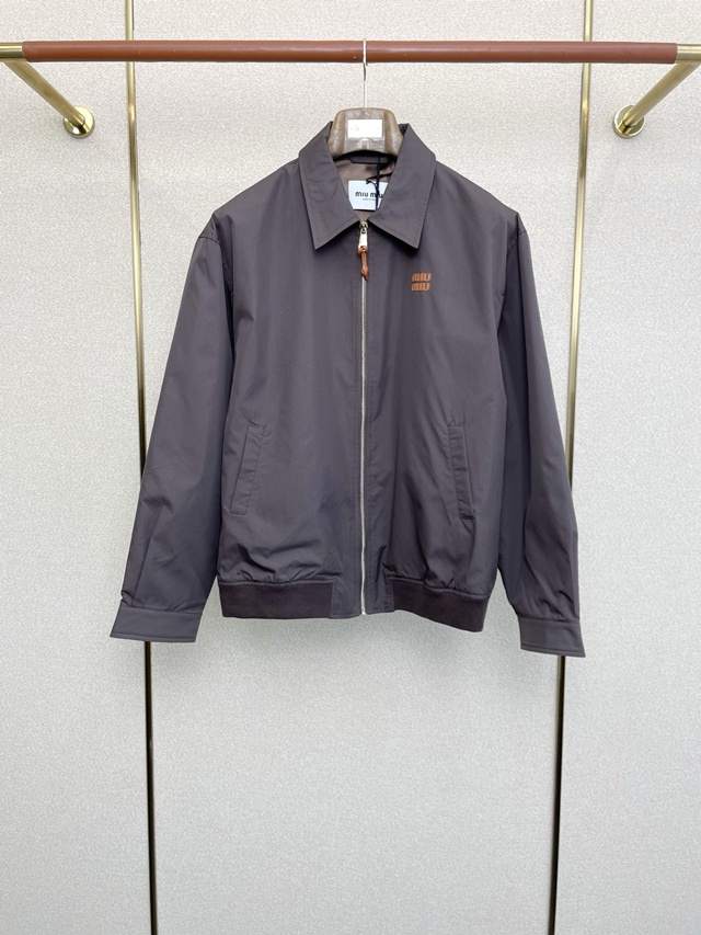 미우미우 파나마 코튼 블루종 재킷 집업 점퍼