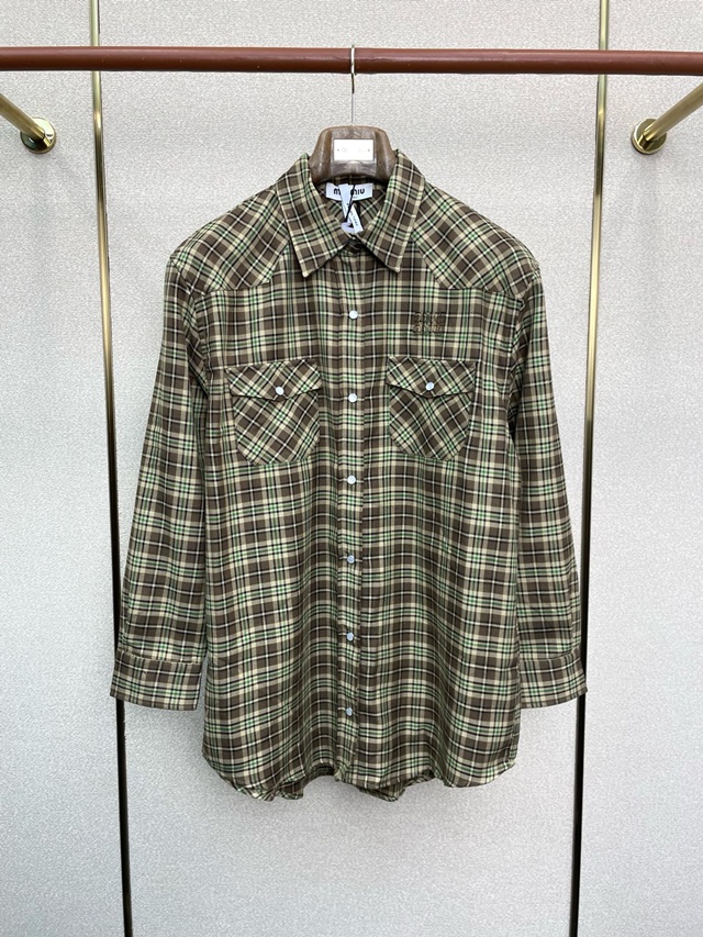 미우미우 체크 셔츠 남방