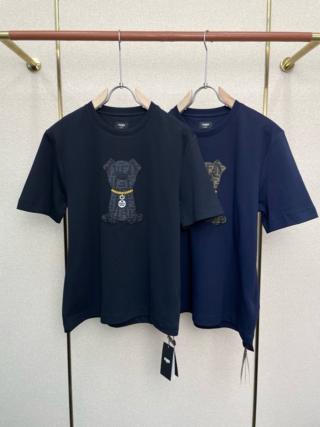 펜디 강아지 반팔 티셔츠 2칼라