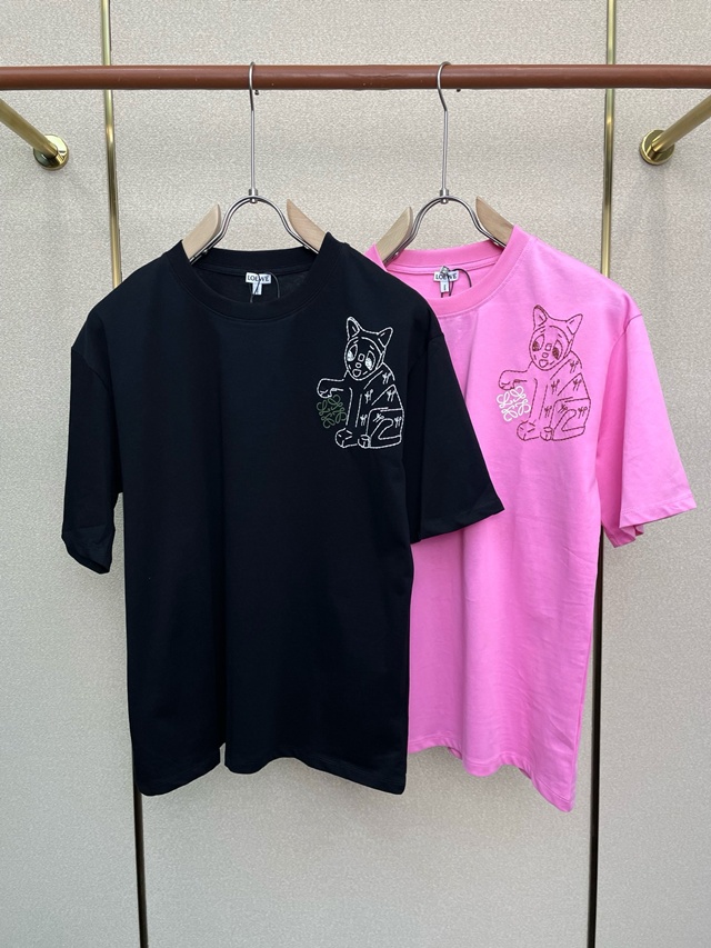 로에베 고양이 반팔 티셔츠 2칼라