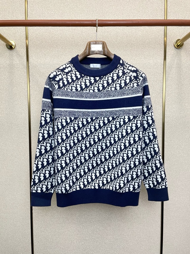 디올 오블리크 크루넥 니트 스웨터