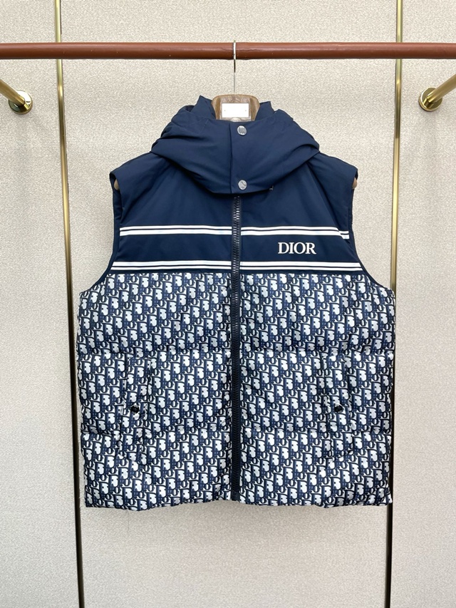 디올 오블리크 후드 다운 베스트 패딩 조끼