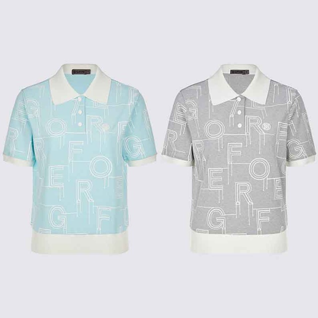 지포어 그래픽 여성 폴로 셔츠 카라 반팔티 2칼라