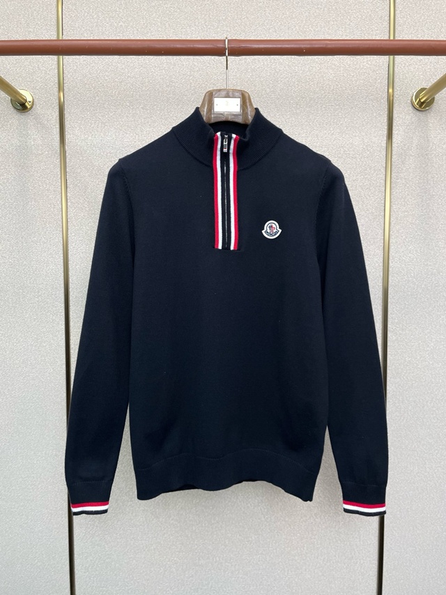 몽클레어 하프집업 니트 스웨터