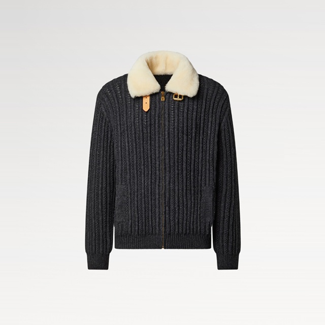 루이비통 캐시미어 울 블루종 니트 재킷 1AJBU8