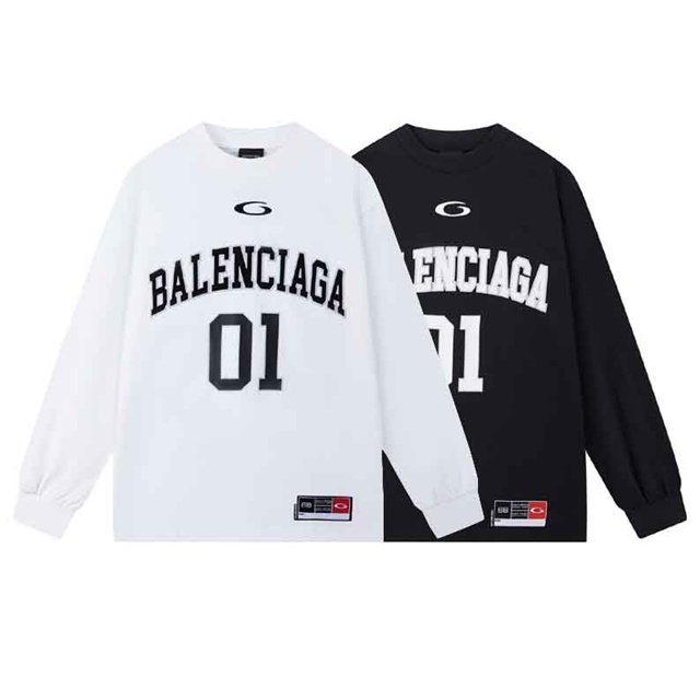 발렌시아가 라운드 긴팔티 2칼라