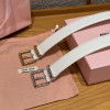 미우미우 여성 가죽 벨트 35mm 2칼라