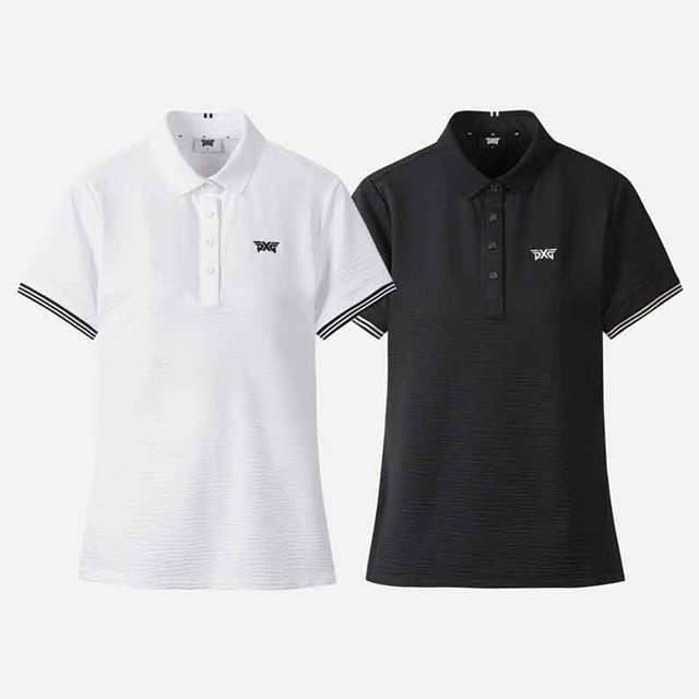 PXG 여성 폴로 뉴 텍스쳐 카라 반팔티 2칼라