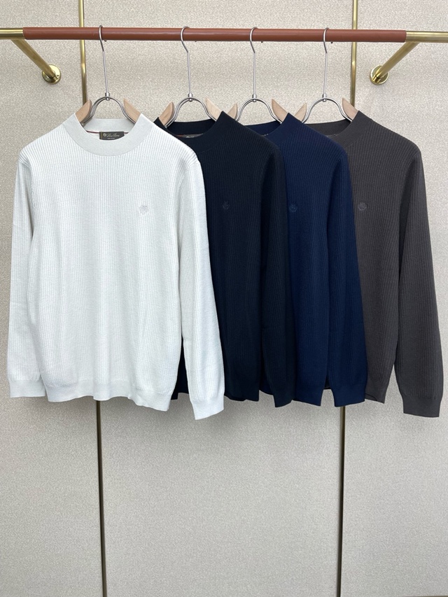 로로피아나 크루넥 니트 스웨터 4칼라