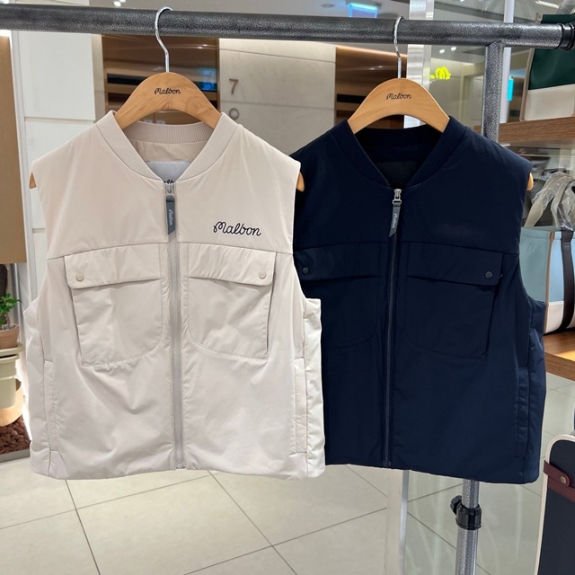 말본 여성 지퍼 베스트 조끼 2칼라