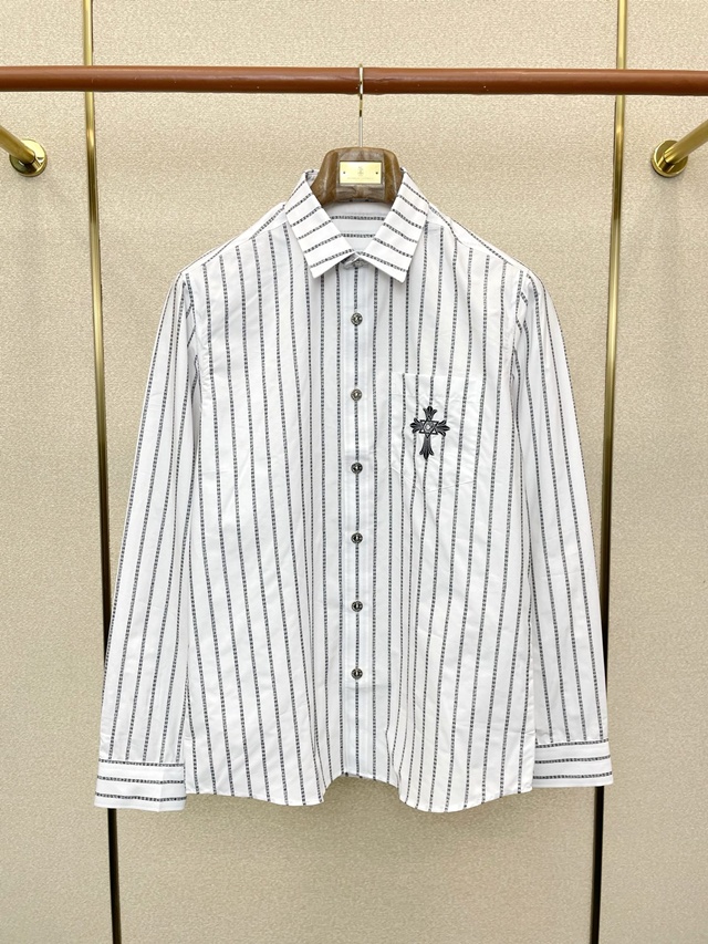 크롬하츠 스트라이프 긴팔 셔츠 남방