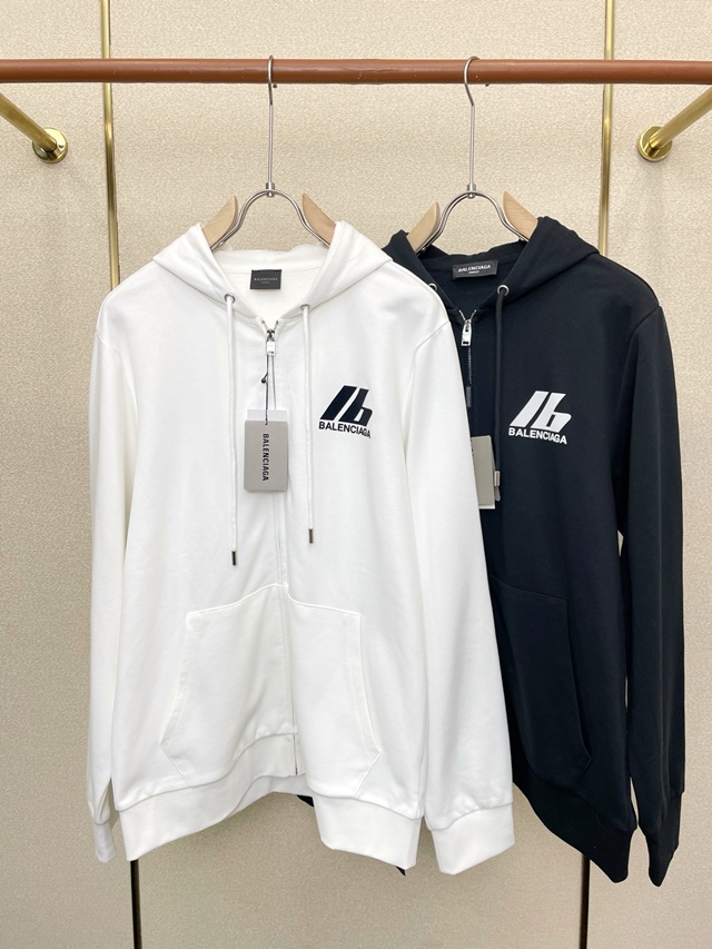 발렌시아가 후드 집업 트레이닝 자켓 2칼라