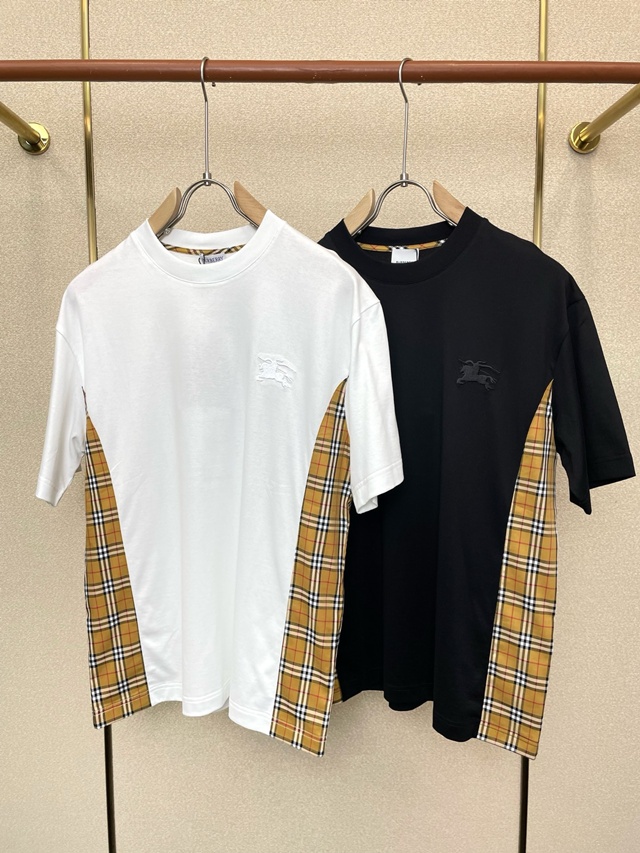 버버리 체크 반팔 티셔츠 2칼라
