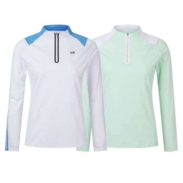 마스터버니에디션 여성 하프집업 여성 이너 긴팔티 2칼라