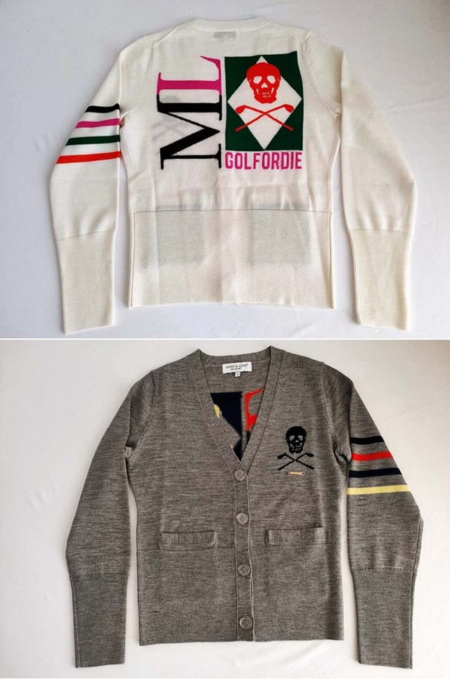 마크앤로나 브이넥 여성 가디건 2칼라