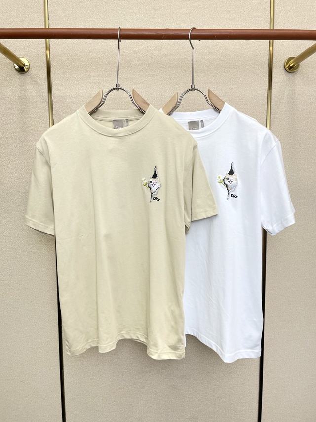 디올 라운드 반팔티 티셔츠 2칼라