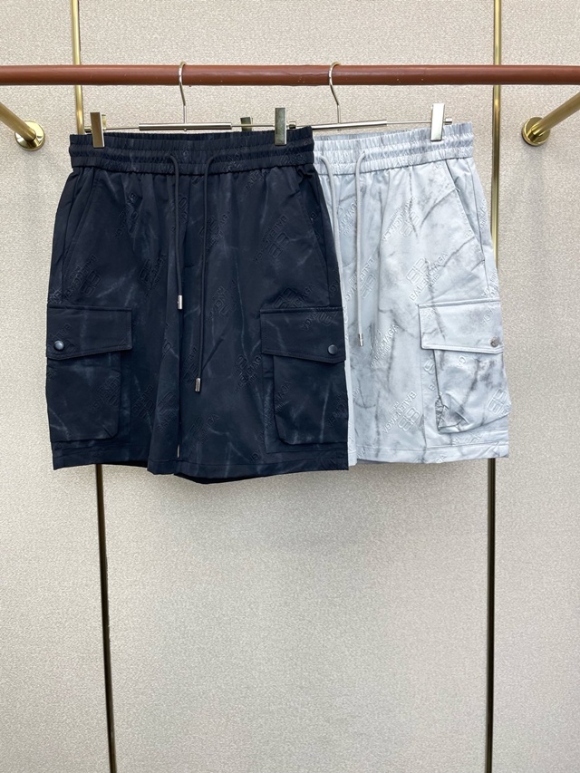 발렌시아가 빈티지 레터링 밴딩 반바지 쇼츠 2칼라