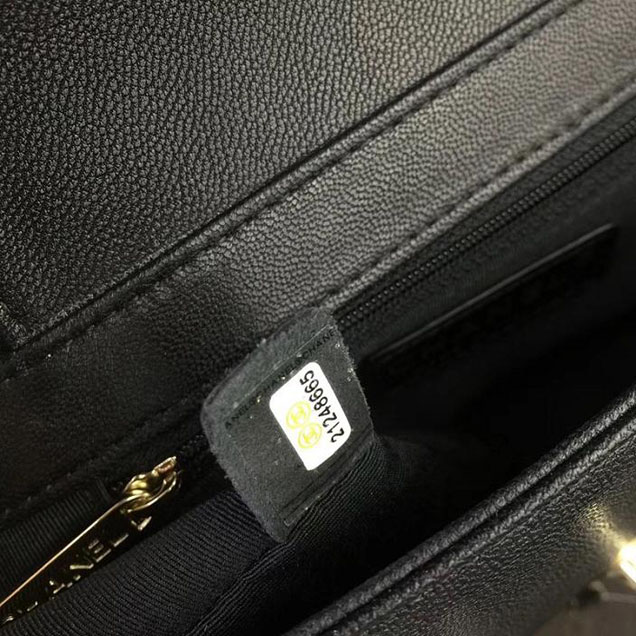 샤넬 A57974 쉐브론 카프스킨 라지 쇼핑 백 블랙