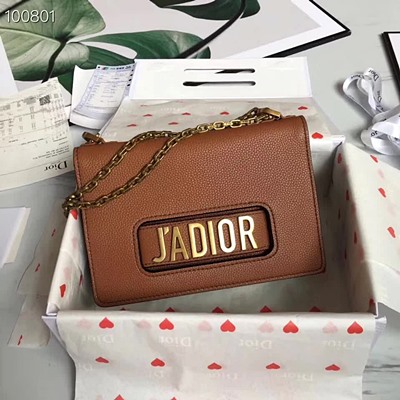 디올 오리지널 카프스킨 Jadior 채인 플랩 백 M9000