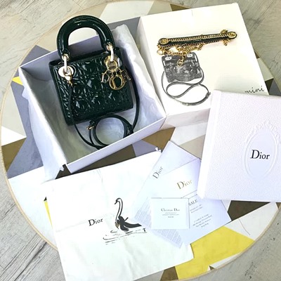 디올 오리지널 카프스킨 미니 lady dior bag 44500