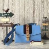 구찌 히비스커스 레드 가죽 Gucci-Sylvie -421882  -블루