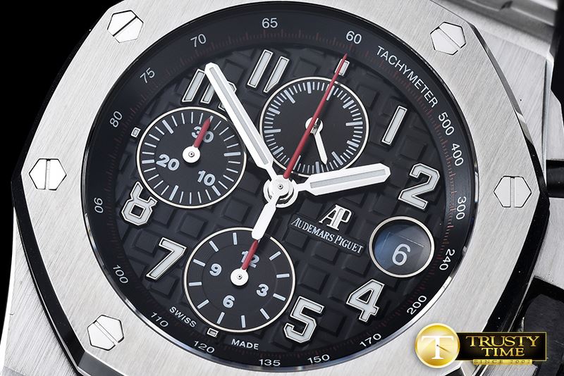 오데마피게 AP Royal Oak Chrono 26470 SS/SS Black A3126Noob -AP0374B