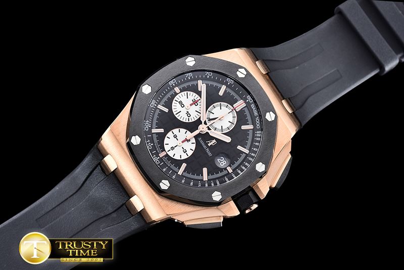 오데마피게 Royal Oak Offshore Novelty RG/RU Black Noob A7750 secs -AP0379B