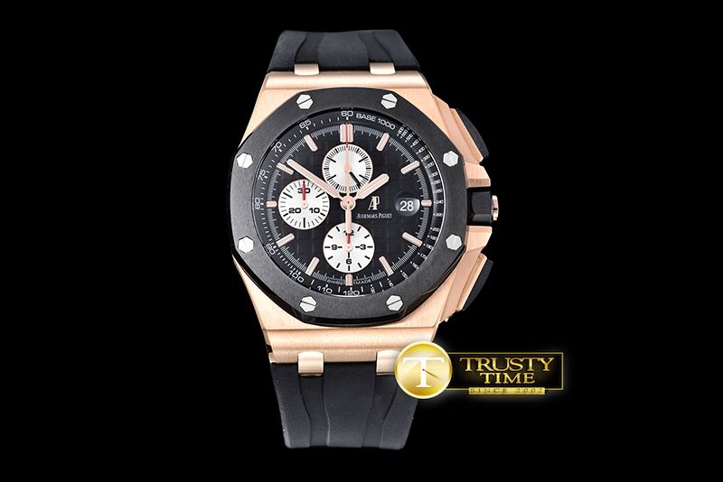 오데마피게 Royal Oak Offshore Novelty RG/RU Black Noob A7750 secs -AP0379B