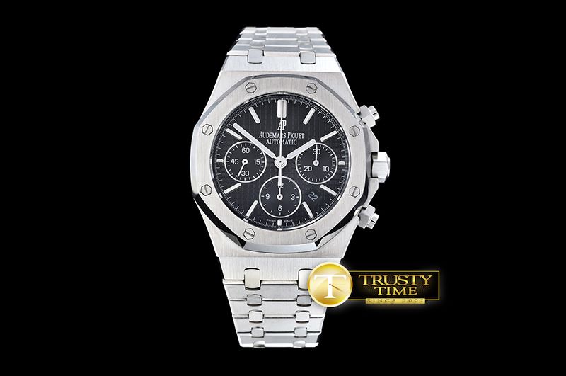 오데마피게 Royal Oak Chronograph 26320ST SS/SS Black JHF A7750 -AP0386D