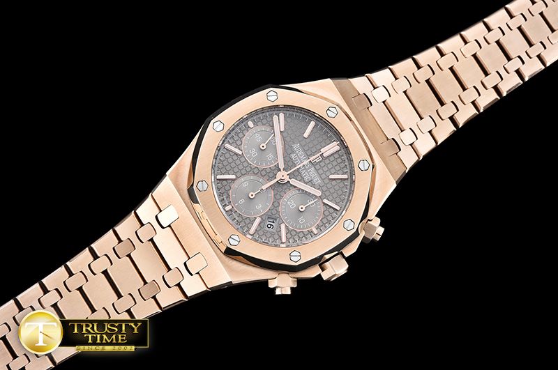 오데마피게 Royal Oak Chronograph 26320ST RG/RG Grey JHF A7750 -AP0387B