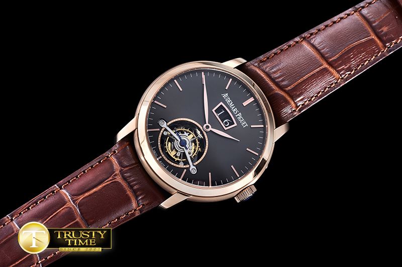 오데마피게 AP Jules Tourbillon Grande Date RG/LE BlkTourbillon -AP0400B