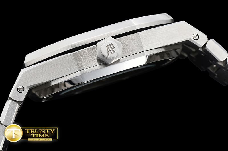 오데마피게 Royal Oak Jumbo 15400 Frosted SS/SS Black Asia 21J Mod -AP0499C